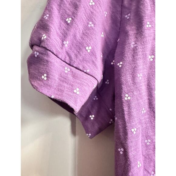 Liz Claiborne Womens M Purple PH Short Sleeved Top - Picture 4 of 6